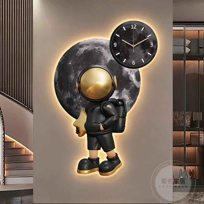 Villa Aesthetic Wall Clocks Living Room Modern Luxury Restaurant Nordic Minimalist Wall Watch Minimalist Horloge Home Decor