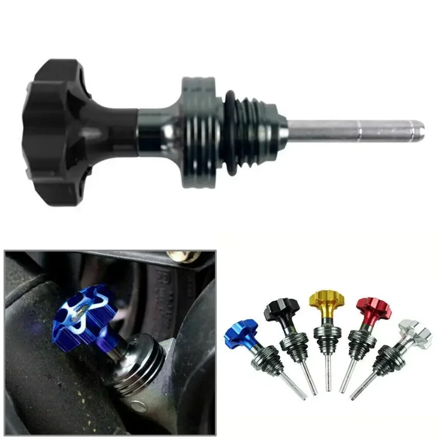 Motorcycle Engine Oil Tank Dipstick Level Gauge Meter Plum Blossom Knob Oil Cap Modified Accessories RSZGY6125