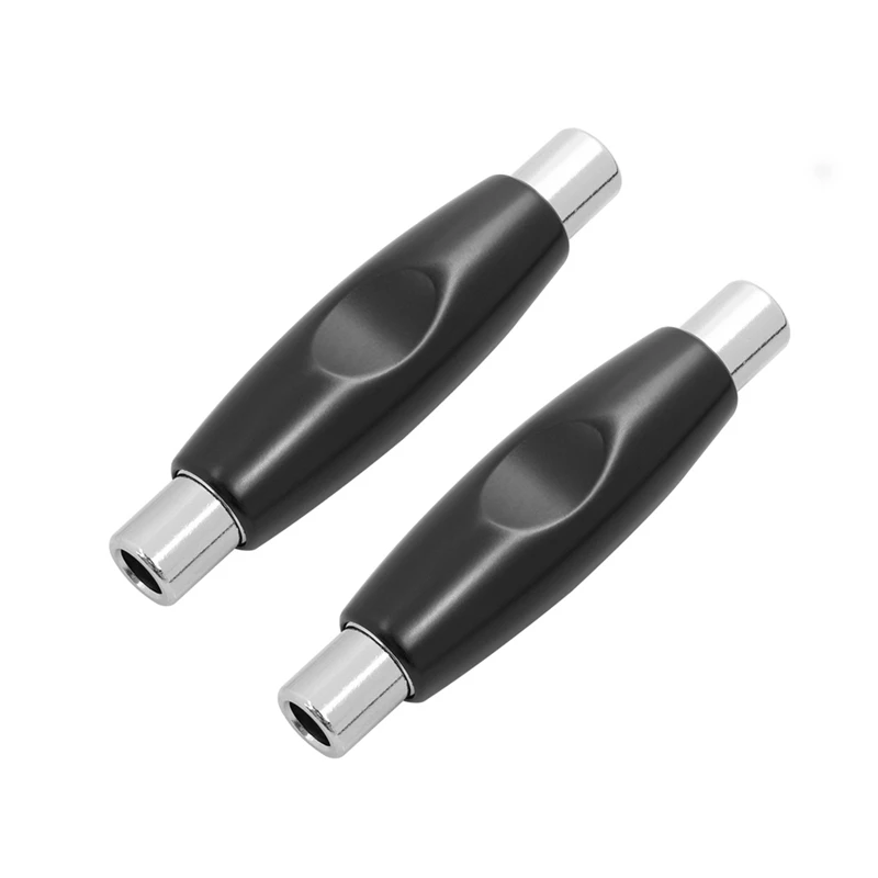 2Pcs 6.35Mm 1/4Inch Female To 6.35Mm 1/4Inch Female Socket Mono Audio Coupler Adapter Straight Through Converter