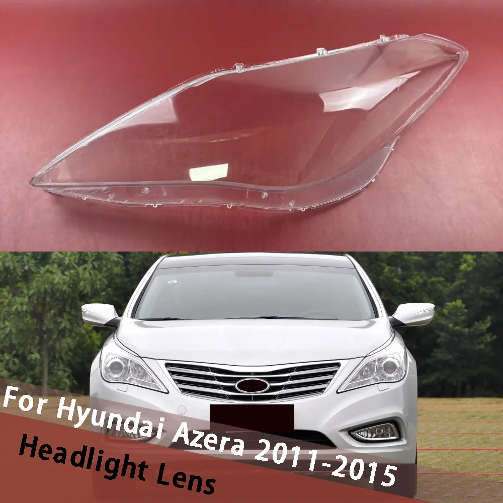 For Hyundai Azera 2011-2015 Front Headlamp Cover Transparent Lampshade Headlight Shell Lens Plexiglass Auto Replacement Parts
