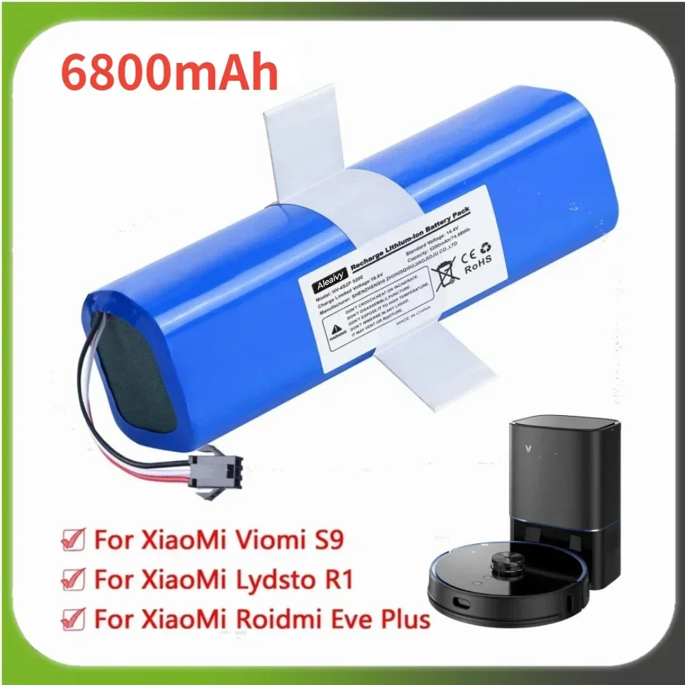 

Rechargeable Battery 14.4V 12.8Ah For XiaoMi Lydsto R1/Viomi S9/Proscenic M7 Pro for Lenovo LR1 Replacement Li ion Battery Pack