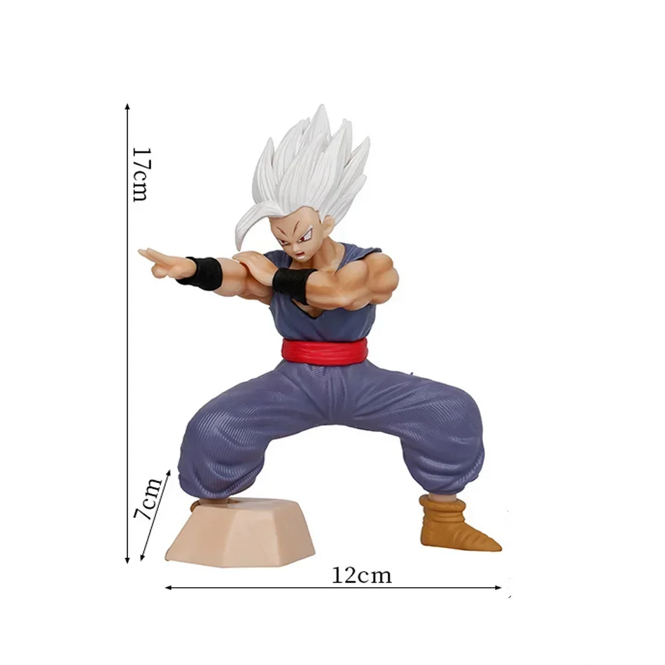 Anime Dragon Ball Gohan Beast Figure Super Saiyan White Hair Son Gohan PVC Action Figure Collection Model Toy Children Gift