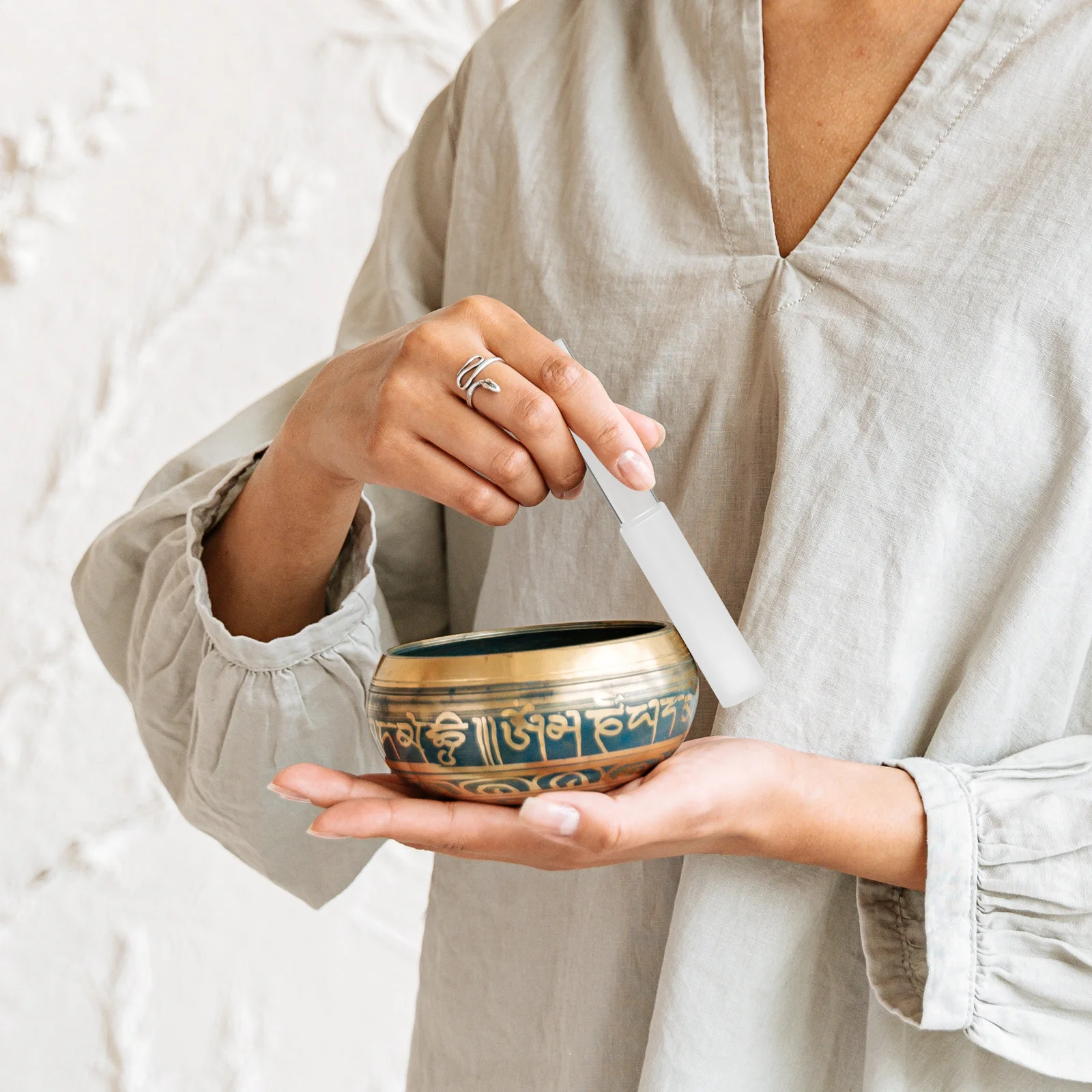 

Singing Bowl Acrylic Mallet Stick Buddha Sound Bowl Striker for Meditation Yoga Relaxation Clear Sound Practical