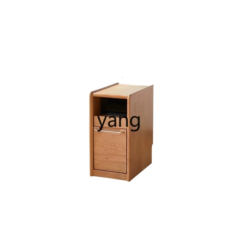 LH    solid wood bedside table household bedroom storage extremely narrow bedside table