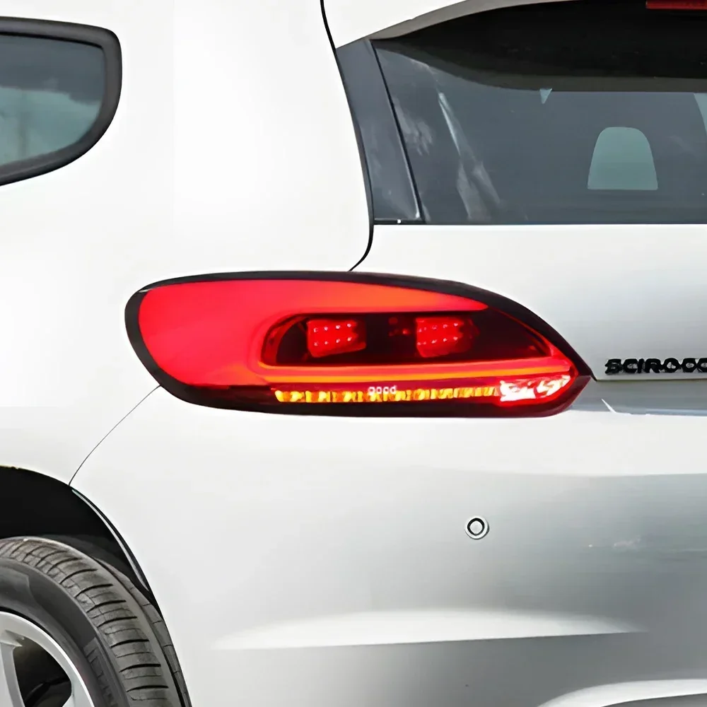 ل VW شيروكو 2009-2014 LED السيارات الخلفية الخلفية مصابيح الجمعية ترقية غاسل بدوره إشارة اكسسوارات السيارات الضوء الخلفي