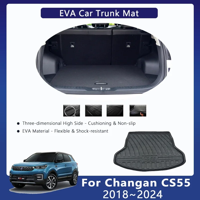 

Car EVA Rear Trunk Mat For Changan CS55 Plus MK2 2018 2019 2020~2024 Waterproof Trunk Storage Pad Cargo Carpets Auto Accessories