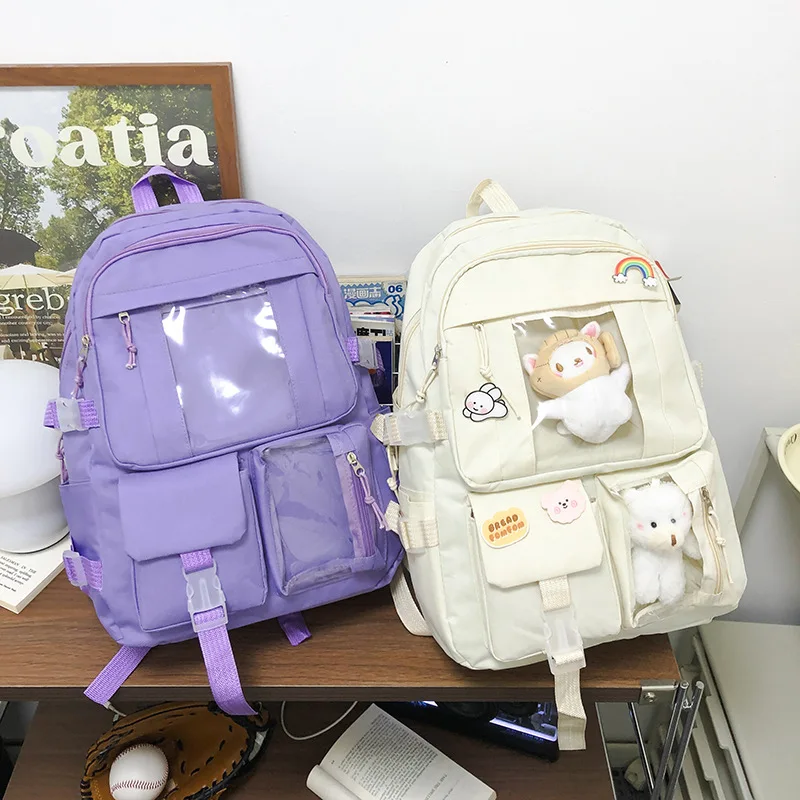 Large Capacity High School Student Backpack Ins Japanese Style Junior Student Schoolbag girl‘s Korean Style Chic book bag