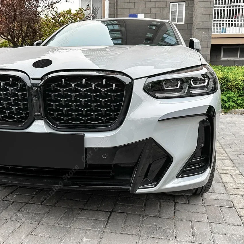 Separador de labio del alerón lateral del parachoques delantero para BMW X3 X4 X5 G01 G02 G05 M Sport 2018-2023 marcos de lámpara antiniebla rejilla