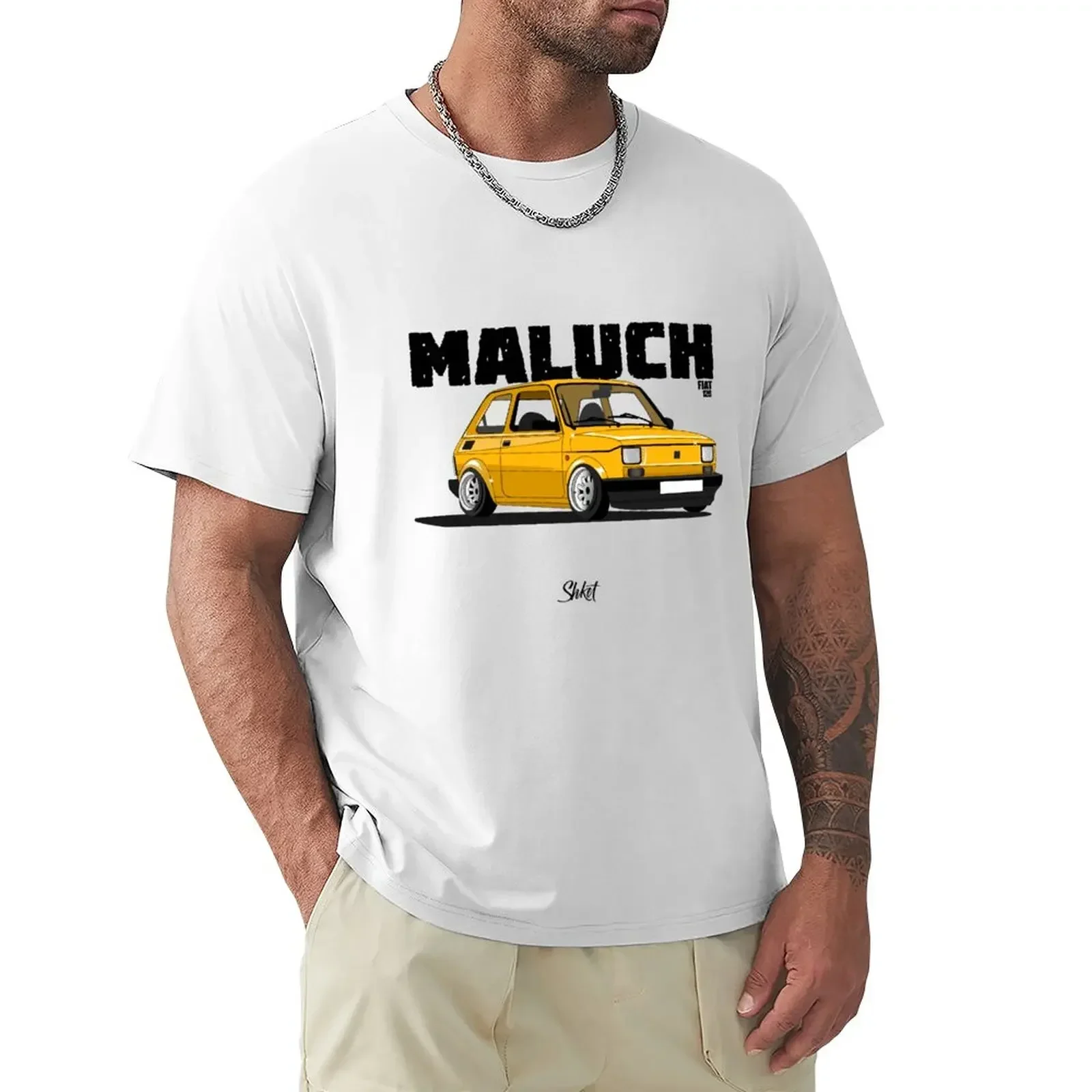 Fiat 126 maluch camiseta alfândega anime verão topo dos homens do vintage t camisas anime gráfico camisetas para roupas masculinas