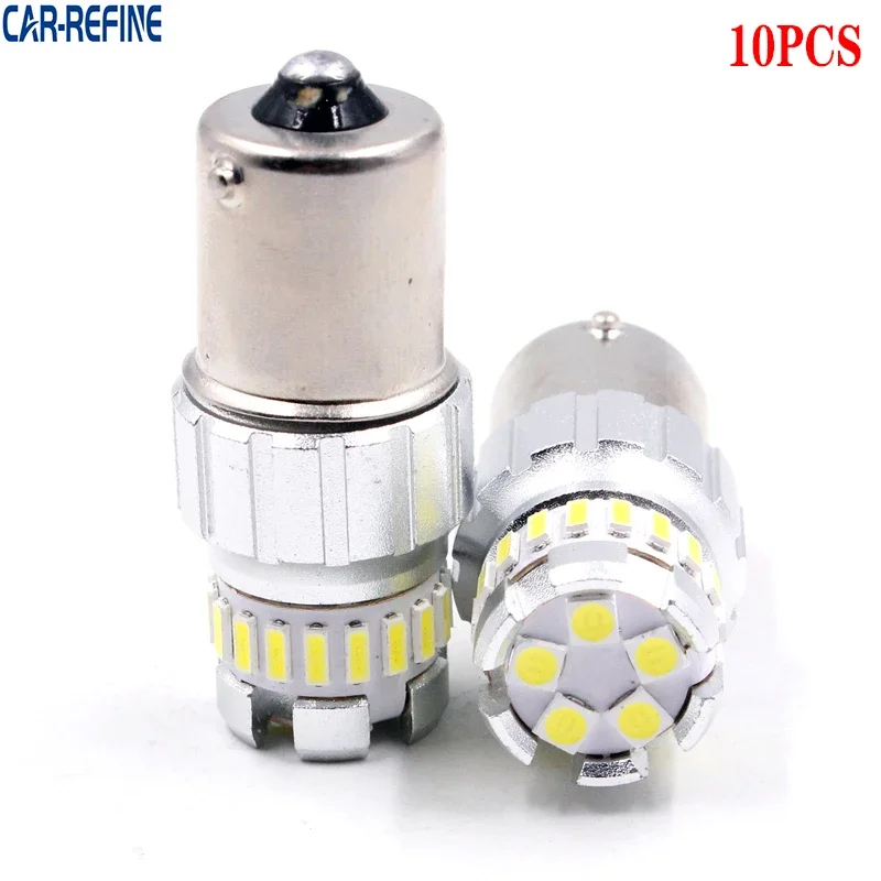 10Pcs 1156 BA15S BAY15D Parking Light 1157 P21/5W LED Bulbs T15 R5W Car Lights 6500K White Lights Reverse Lamp DRL Free Error