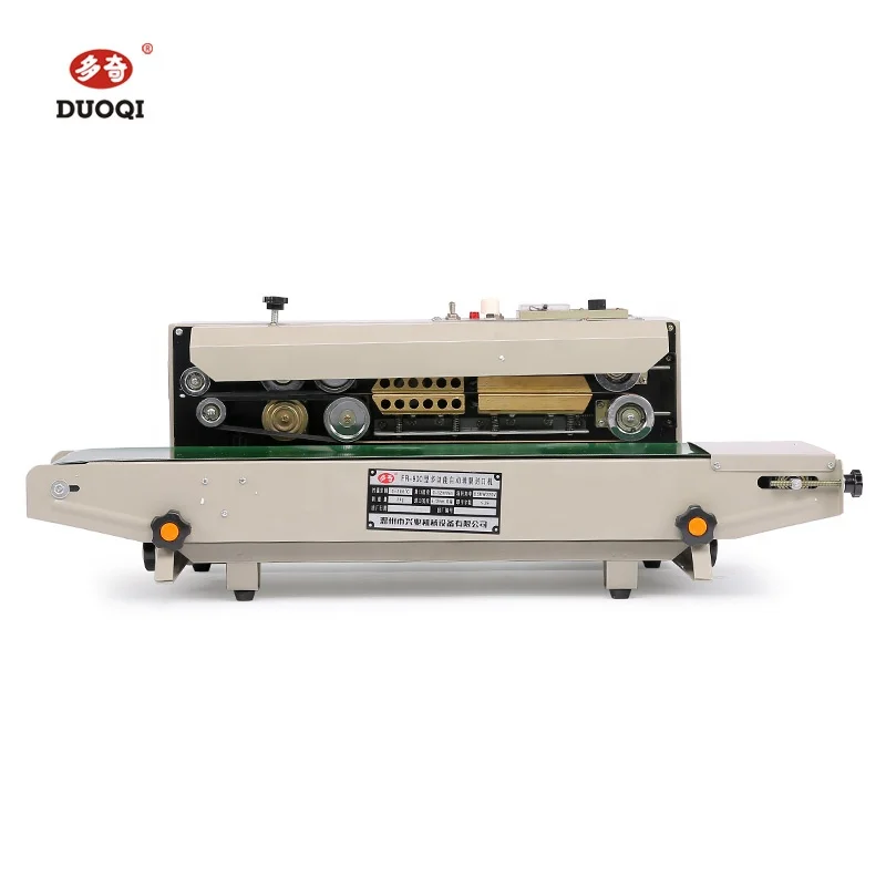 FR-900 Automatic Horizontal Plastic Film Bags Heat Sealing Machine Continuous Band Sealer Machine