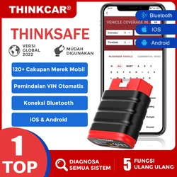 Thinkcar-Thinksafe OBD2 Todo o Sistema Auto Scanner, Leitor de Código Profissional, 5 Reset, todas as marcas, OBD Car Diagnostic Tool, PK Thinkdiag