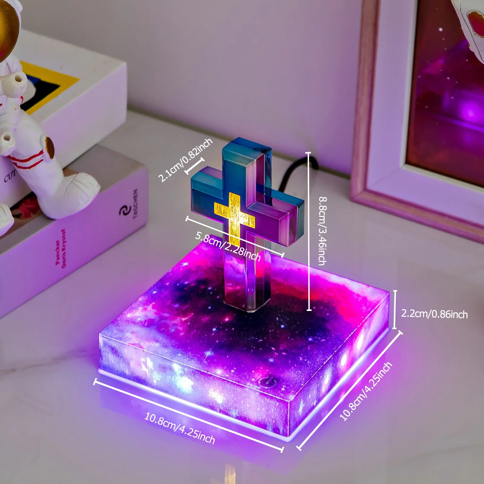 

Magnetic Levitating Lamp Floating Cross Floating LED Lights Home Decoration Gifts