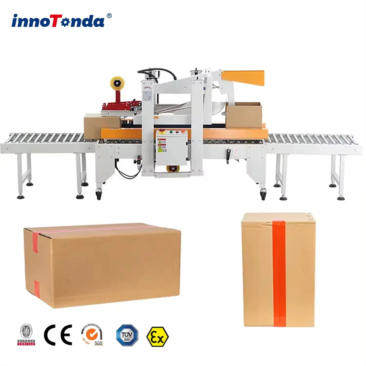 Factory Price Semi Automatic  Manual Tape Carton Sealing Machine Tape Sealer  in Filling Production Line