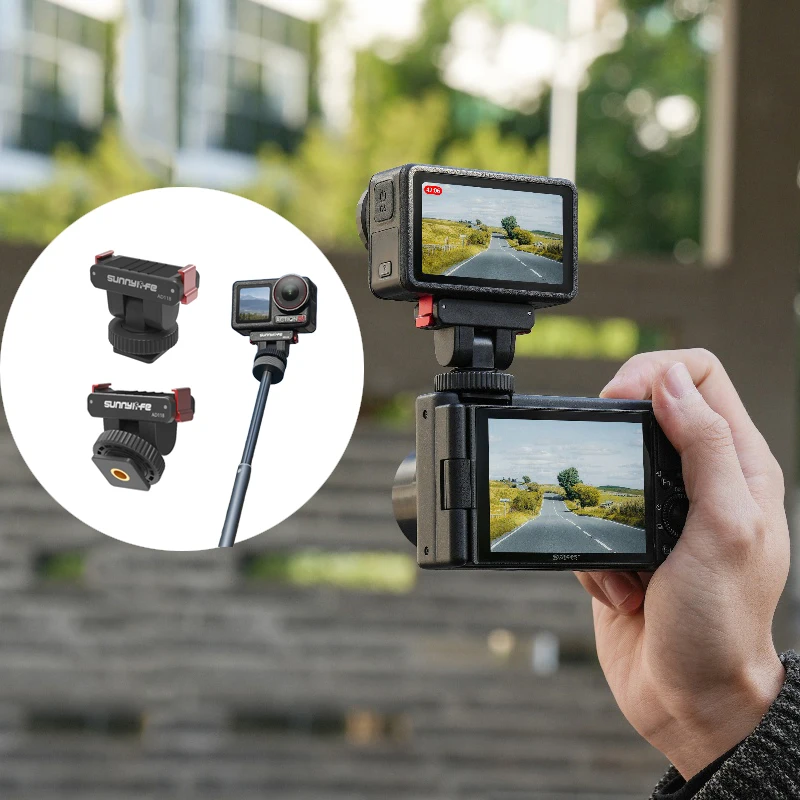 Magnetische Adapterhalterung für DJI Osmo 360 Action 5 Pro/Action 4/3/2 Kamera-Zubehör DSLR-Kamera-Verlängerungshalterung
