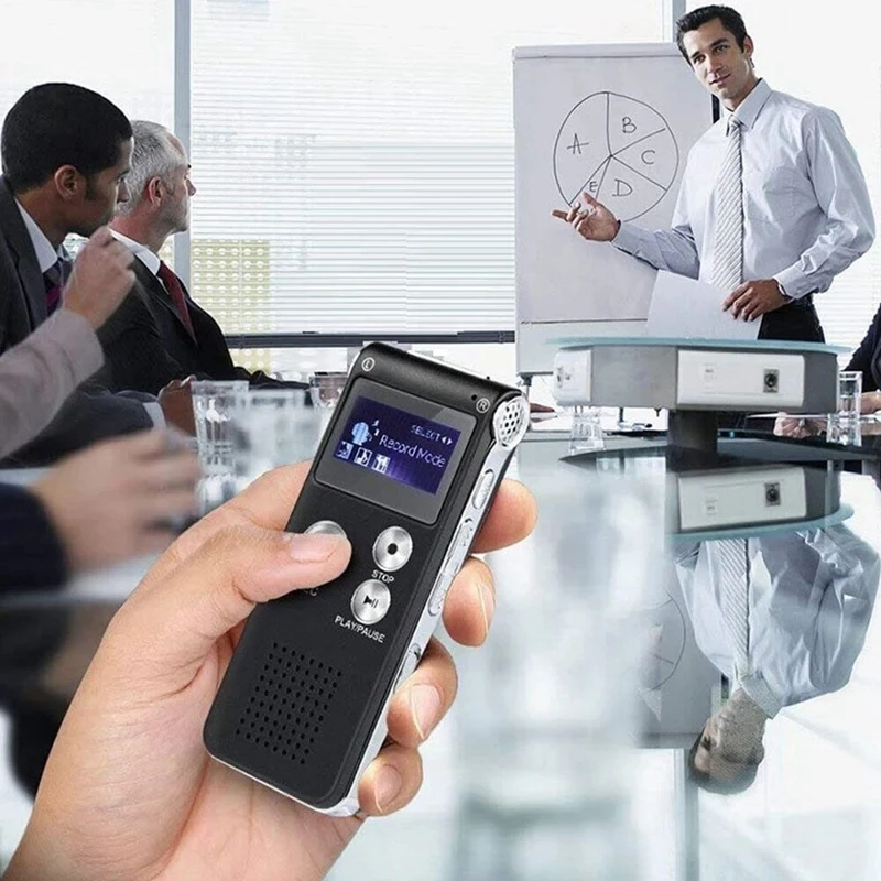 Digital Voice Activated Recorder Dictaphone MP3 Player USB Flash Supports MP3 WMA ASF and WAV Music Formats Rechargeable