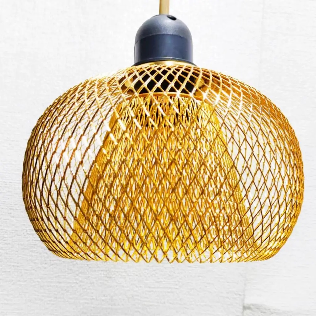 Metal Wire Pendant Lamp Shade Retro Chandelier Cover Ceiling Light Cover Lampshade for Kitchen Teahouse Hallway Hotel