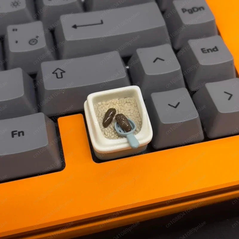 Cat Litter Box Funny Keycap Mechanical Keyboard Artisan