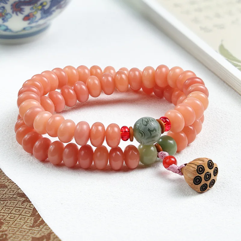 

Natural Pink Bodhi Root Bracelet, Women's Cat Claw Bracelet, Fashion Jewelry Accessories, Gifts.