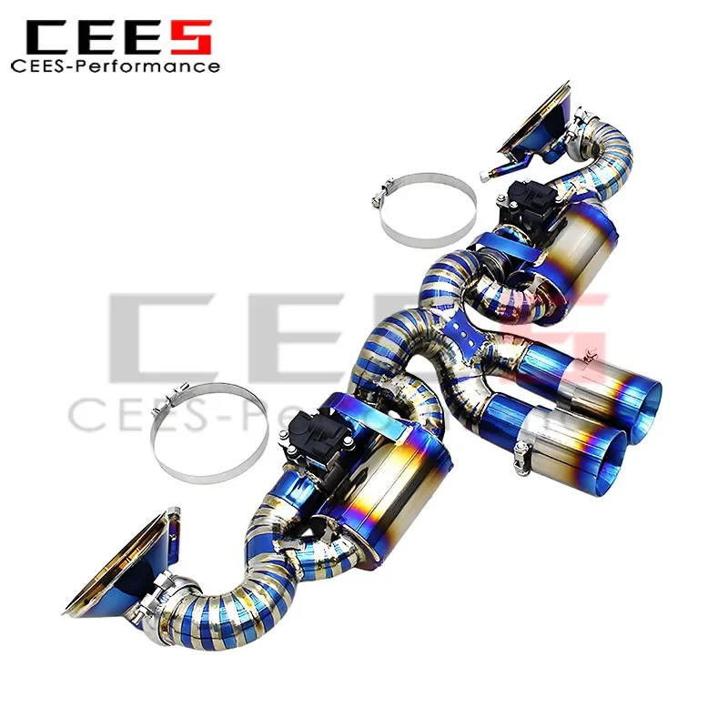 

CEES Тюнинг выхлопных труб Catback для Porsche 911 992 GT3 RS 4.0L 2020-2024 гг. Выхлопная труба Valvetronic с глушителем управления клапаном