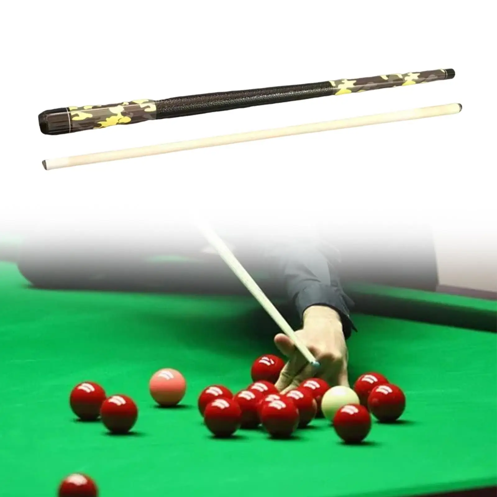 

1/2 Split Billiard Cue Billiard Stick 2 Sections Replacement Portable Trendy Pool Cue Snooker Cue for Game Bar House Office