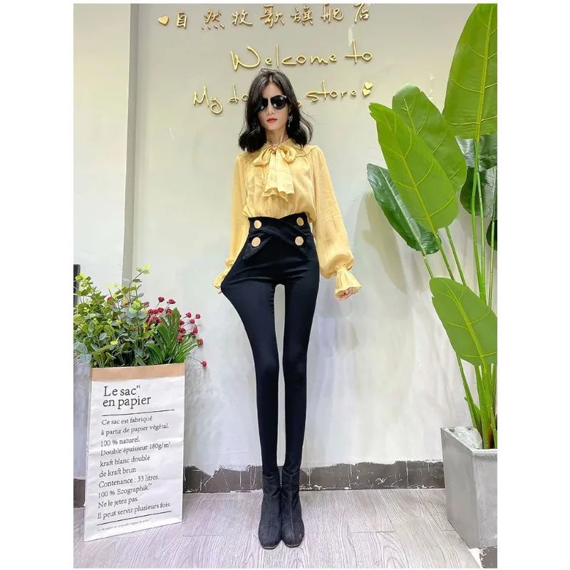 Large-sized Leggings Women Can Make Them Look Slimmer Tuck Abdomen Stretch Tight Tight-fitting Magic Pants for Women High Waists