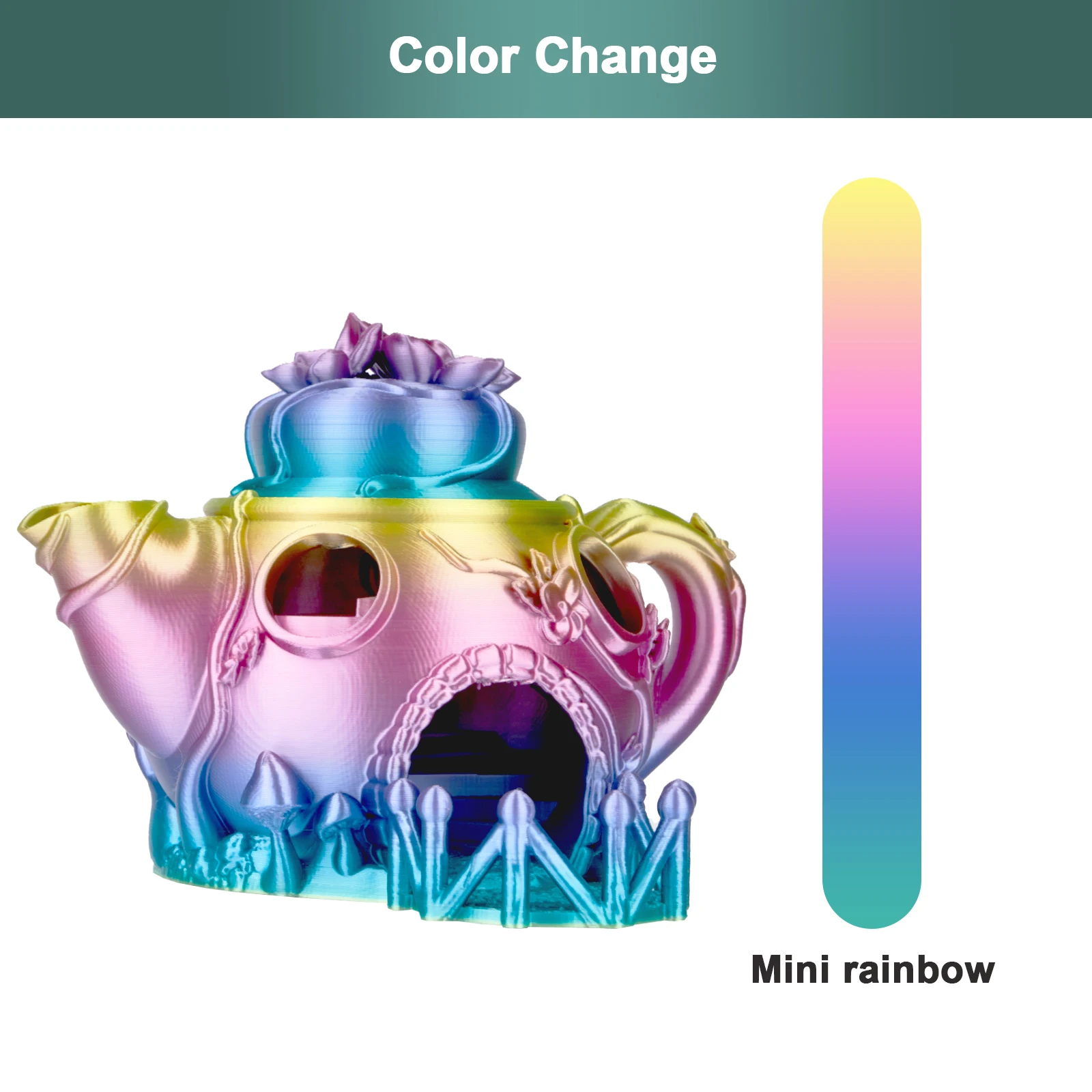 ERYONE Mini PLA Rainbow Filament 1KG Filament do drukarki 3D 1,75 mm 1KG Do drukarki 3D Drukowanie w kolorze tęczy Szybka wysyłka