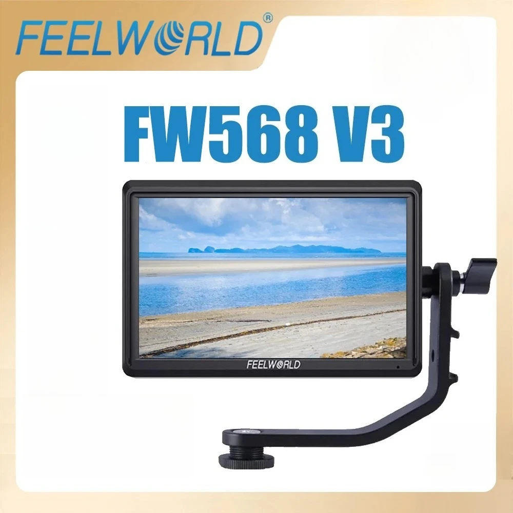 FEELWORLD FW568 V3 6-дюймовый 3D-монитор LUT 4K HDMI вход/выход IPS 1920x1080 наклонное крепление выходная мощность для видеосъемки камеры DSLR