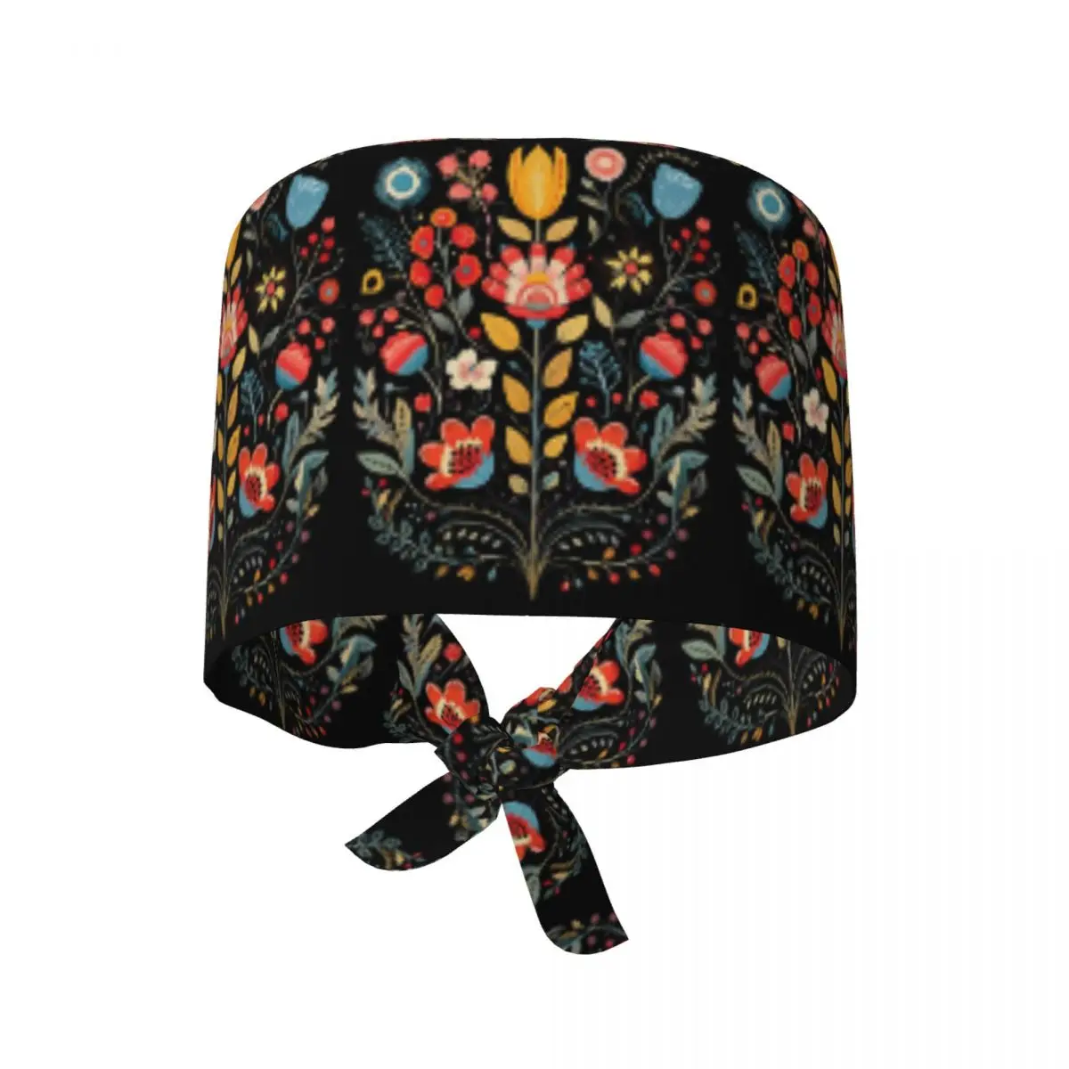 الزهور الشعبية البولندية طباعة بولندا الأزهار (16) فرك قبعة الطبيب العمل الجراحية قبعة للجنسين قبعات التمريض قابل للتعديل لطبيب الأسنان #1