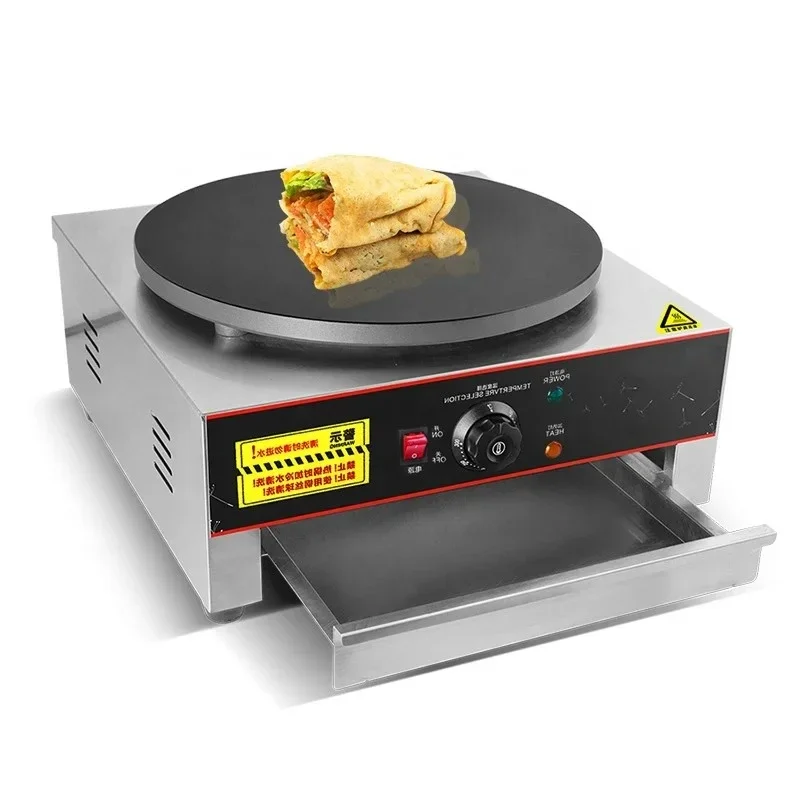 

Electric Pancake Machine Crepe Maker Stainless Steel Baking Commercial Cast Iron