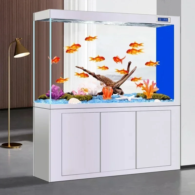 

Jinjing Super White Glass Entrance Screen Dragon Fish Tank Living Room Large Change Water Aquarium