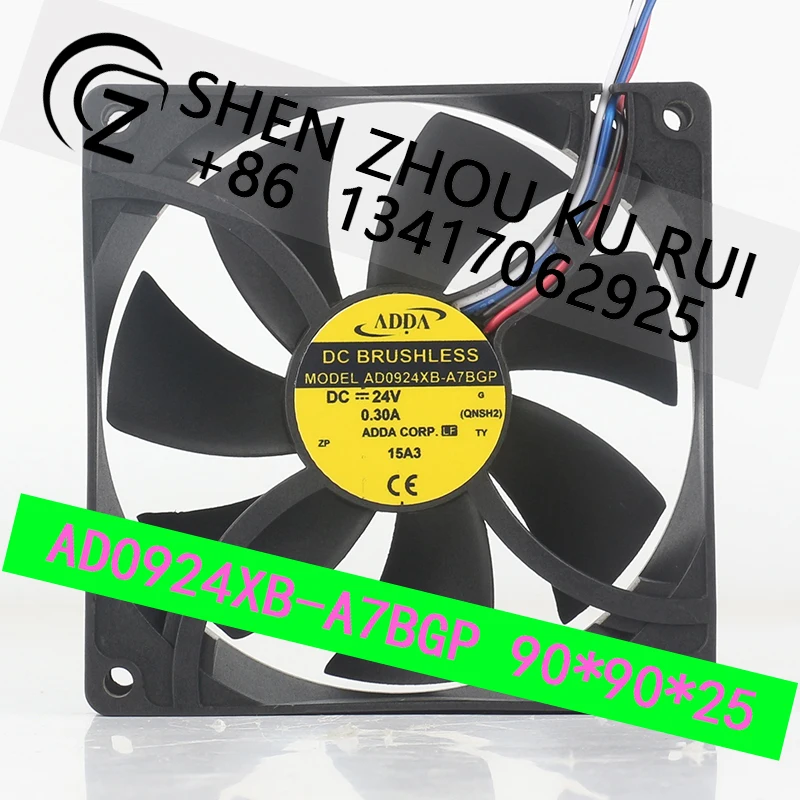 ADDA 24V 0.30A 9025 90X90X25MM 9CM Speed Regulation 4-wire pwm Temperature Control AD0924XB-A7BGP cooling fan