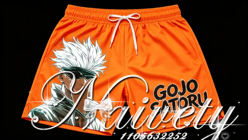 2026 Summer Jujutsu Kaisen Gojo Satoru Anime Print Breathable Quick Dry Plus Size Shorts Unisex Sports Beachwear Y2k