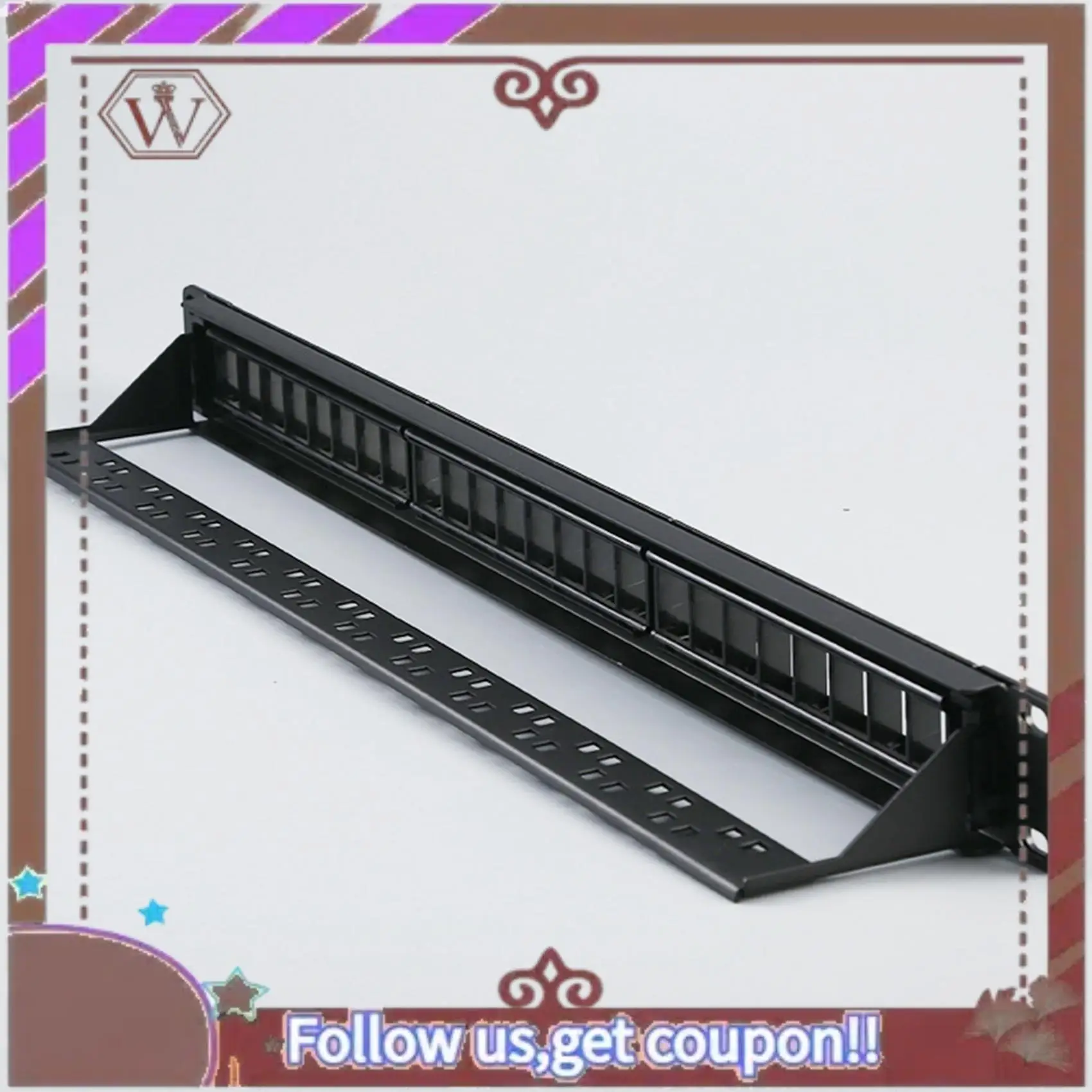 ABBG-19-بوصة 1U خزانة الرف من خلال 24-Port CAT6 لوحة التوصيلات RJ45 شبكة مهائي كابلات كيستون جاك وحدات لوحة التوصيلات