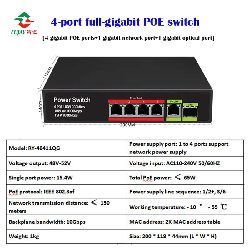 Imagem -04 - Preço Fábrica Poe Porto Sfp Porto Rede Não Gerenciamento Poe Switch