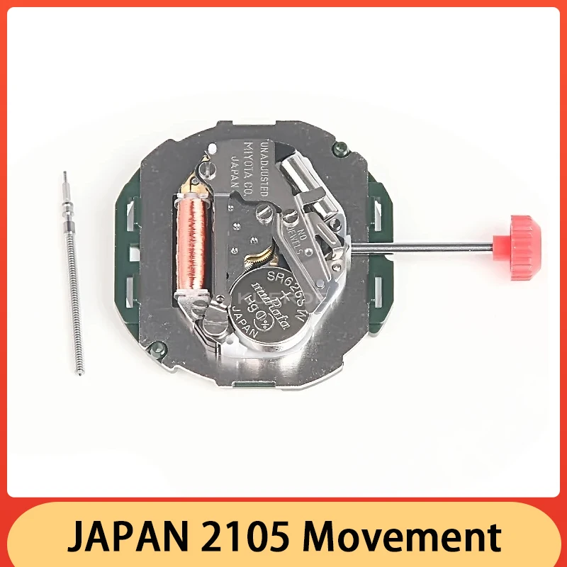 New Imported Japanese 2105 Quartz Electronic Movement Men's Dual Calendar 2035 Movement With Battery Movement Replacement Parts