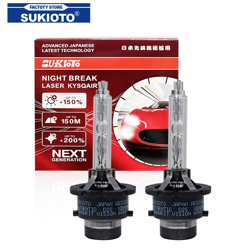 

2PCS SUKIOTO JAPAN DESIGN AUTHENTIC D2S XENON XENSUKIT SUPER VISION D2S D2R HID Xenon Lights D4S D4R Auto Car Headlamp Bulb 12V