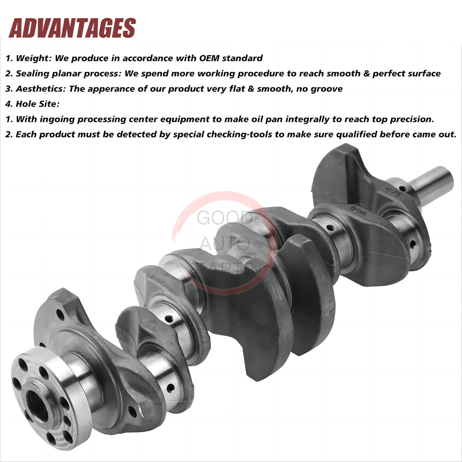 DPGKITS 1 pieza conjunto de cigüeñal para Hyundai KIA Tucson Sonata Sportage Sorento Forte G4KD 2.0L número de pieza 23111-2G010 231112G010
