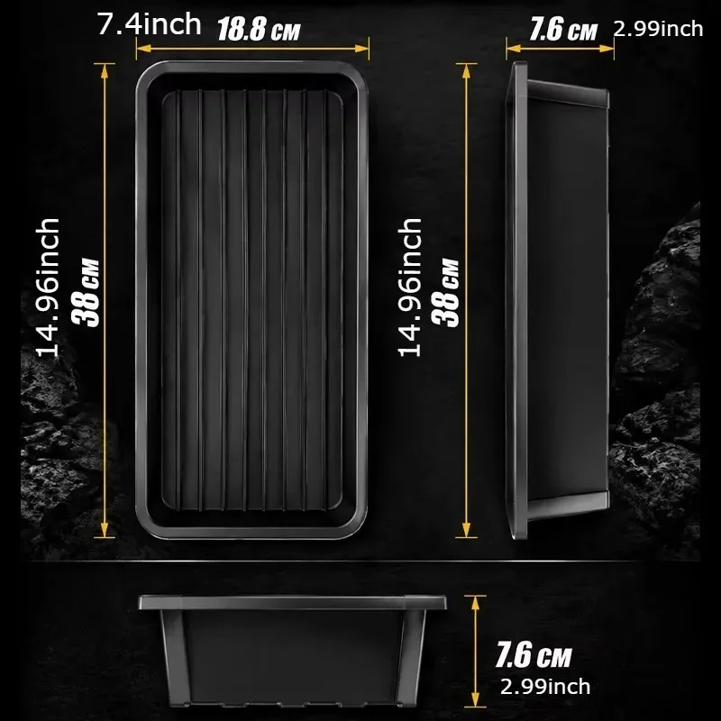 Car Under Seat Storage Drawer, Hidden Slide-Out Organizer Box for Seat Rails, No Drill Install, Black Tray ﻿