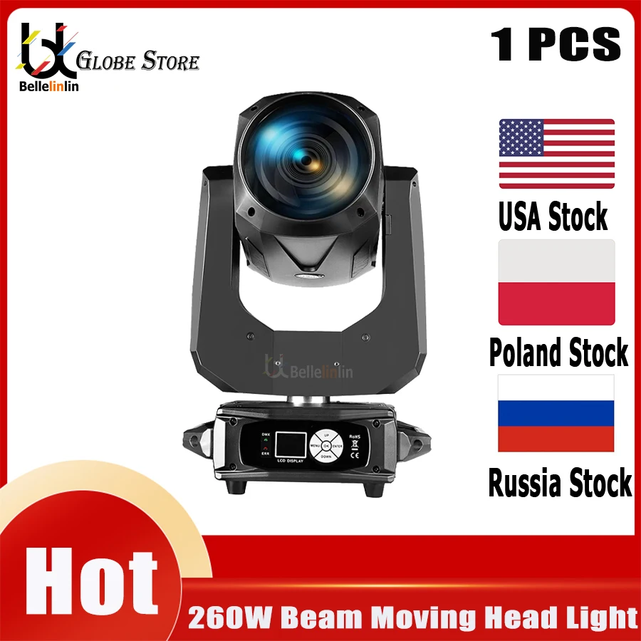 

0 Tax 1Pcs New Hot-Sale 260W Beam Lighting Moving Head Light Good For Stage DJ Disco Nightclub And Wedding Event