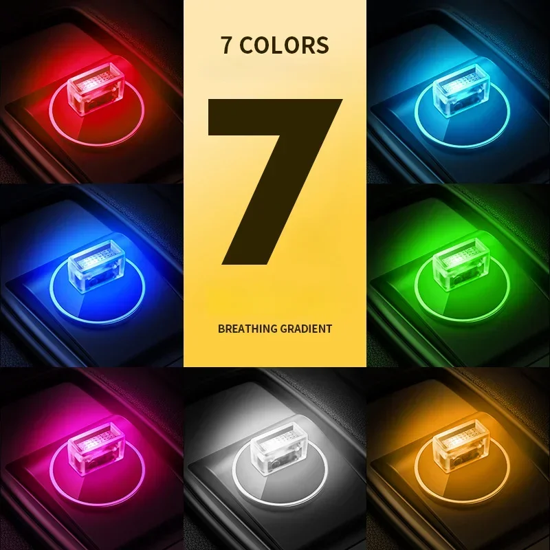 Mini USB LED Car Light Auto Interior Atmosphere Light Emergency Lighting Light PC Auto Colorful Decorative Lamp Car Accessory