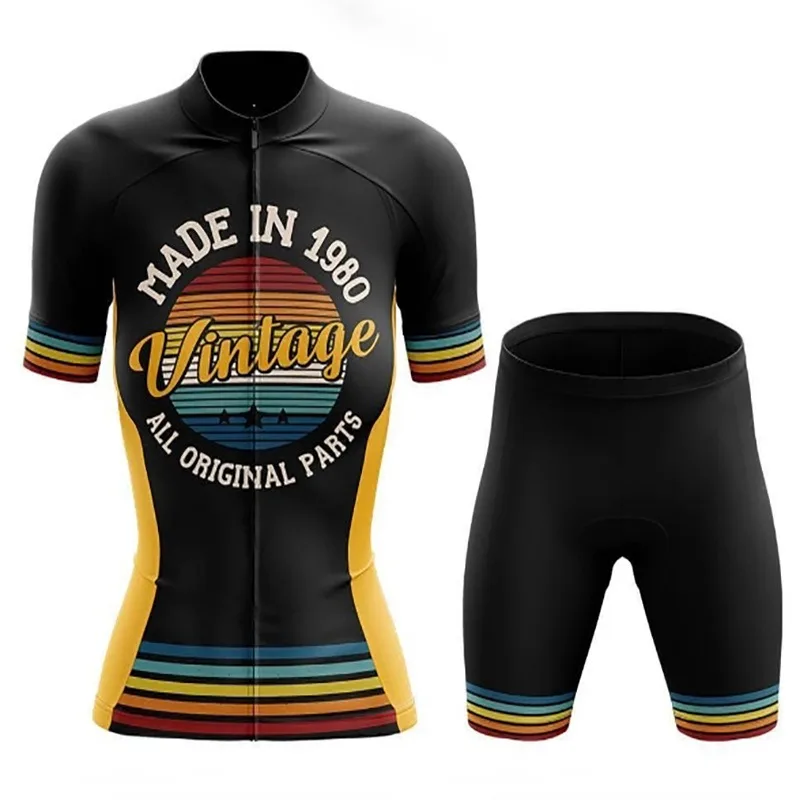 

Женские комплекты для велоспорта, эластичные быстросохнущие дышащие тонкие костюмы для шоссейного велосипеда с короткими рукавами