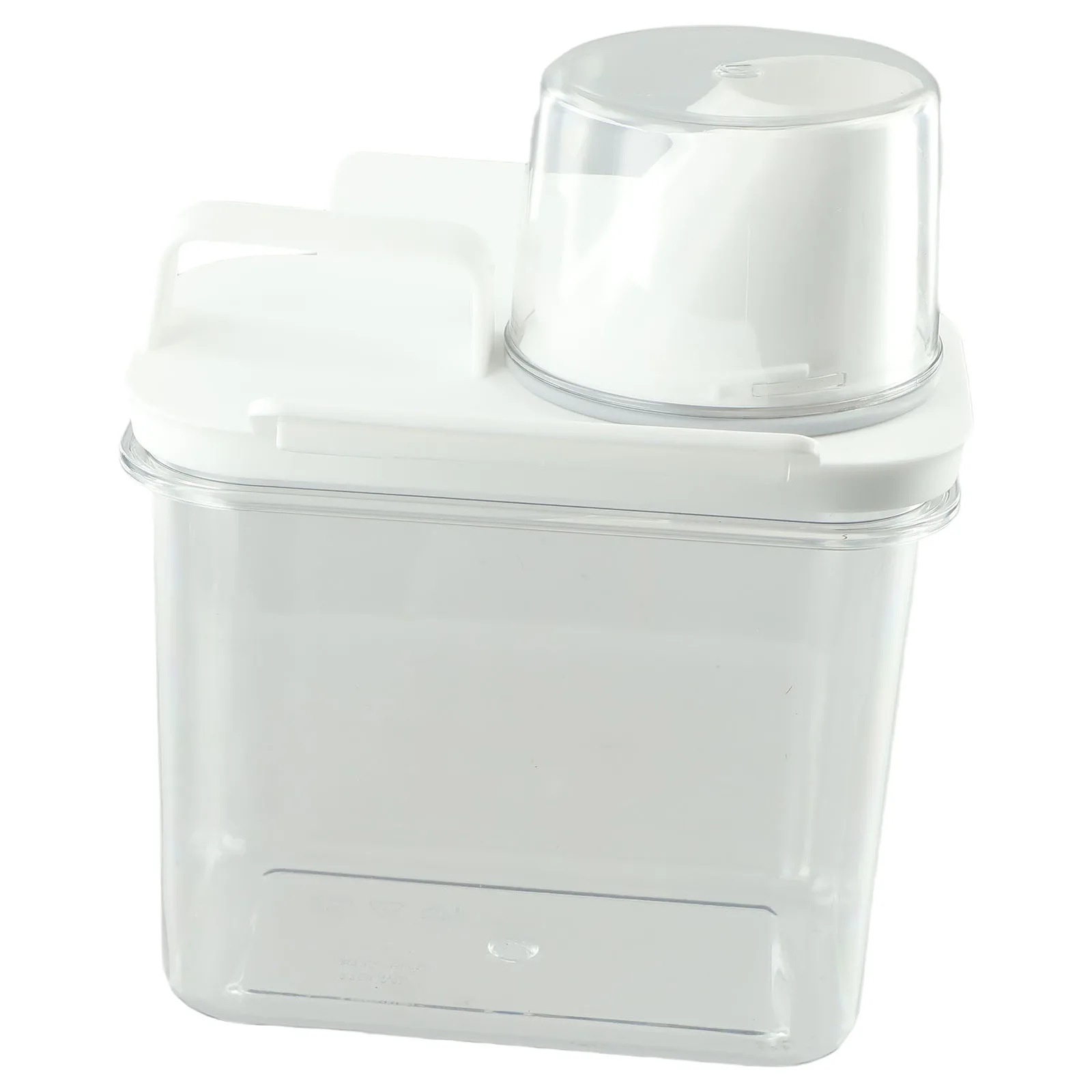 

Airtight Detergent Dispenser With Measuring Cup Washing Powder Dispenser Airtight Multi-Use Food Rice Grains Storage Container