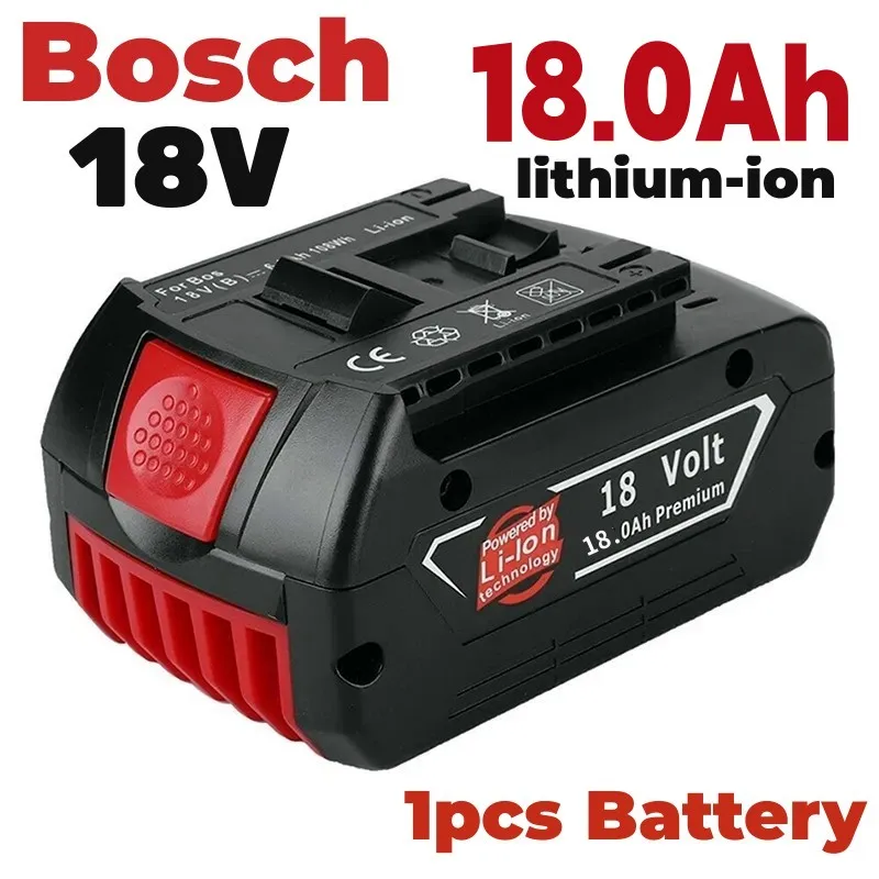 Bosch-batería recargable de iones de litio, pila reemplazable de 18V, 6,0-18,0ah, 6000 MAh, BAT609, BAT609G, BAT618G, BAT614