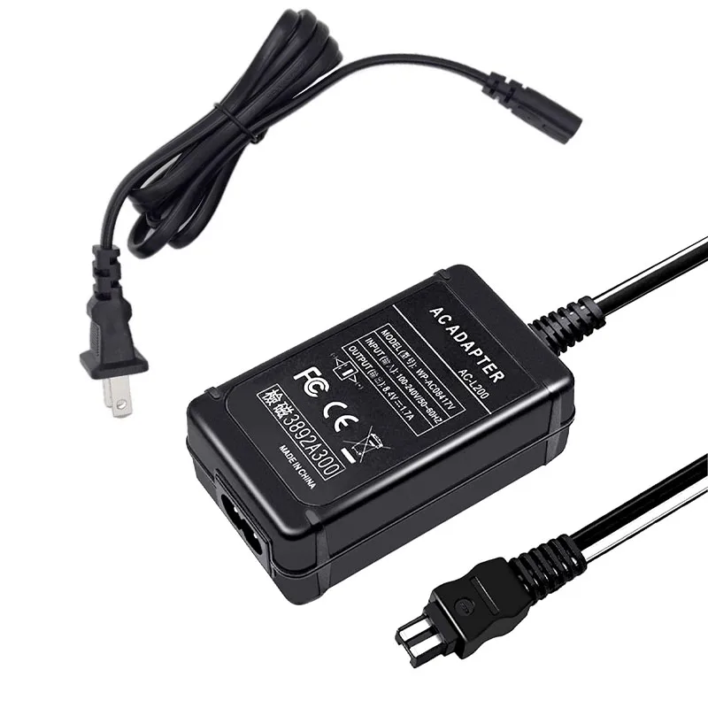 AC-L200 AC Power Adapter for Sony Handycam Camcorders DCR-SX40 SX44 SR45 SR47 SX63 SX65 SX85 DCR-DVD105 DVD108 DVD610 DCR-SR620