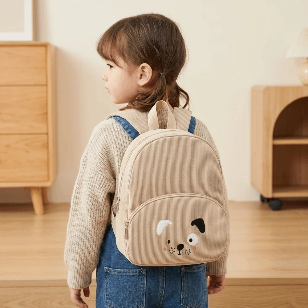 Portable Cartoon Bear Backpack Dog Solid Color Children Backpack Lolita Large Capacity Students School Bag Lady