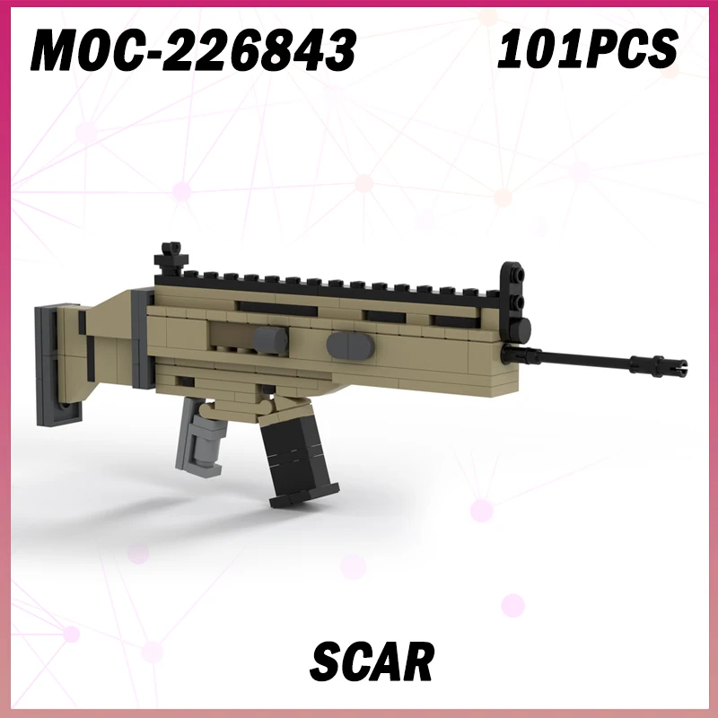 

101PCS MOC-226843 Military Game WeaponTOYS SCAR Building Block Model Assembly Kit Children's boy Toy Christmas gift