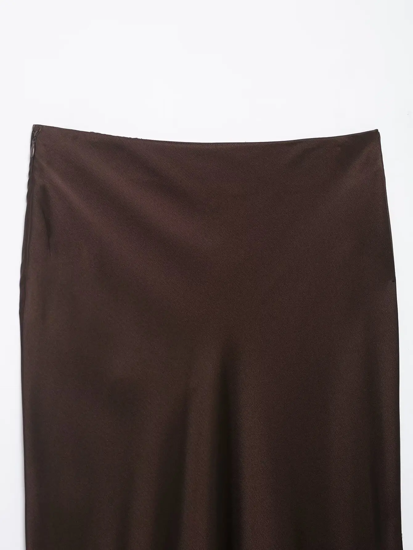 TFAFXY 2025, Herbst Frauen Mode Einfarbig Satin Spitze Splice Hohe Taille Lange Röcke Frauen Elegante Party Röcke Y2K – Detail 9