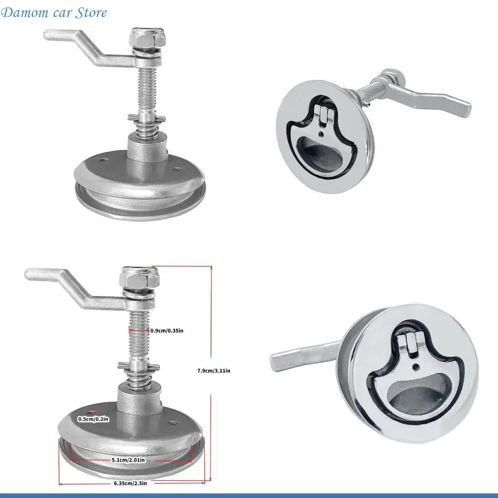 

A2UC Stainless Steel Deck Hatches Lock With Ergonomic Curved Handle Secure Fastening