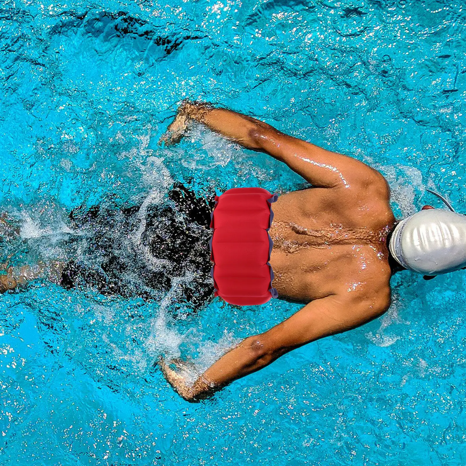 

2 шт. Премиальные нейлоновые надувные пояса для плавания с регулируемой плавучестью для начинающих и профессионалов